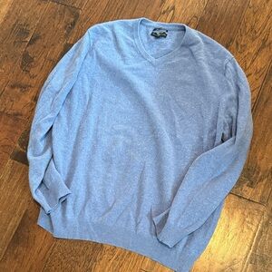 Club Room Light Blue V-Neck Sweater Cashmere!